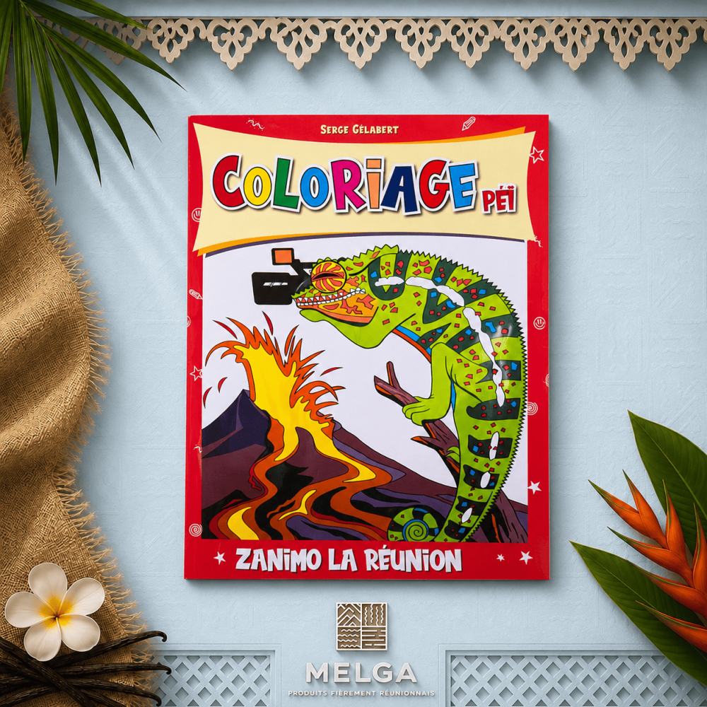 LIVRE COLORIAGE PEI, ZANIMO LA REUNION - SERGE GELABERT