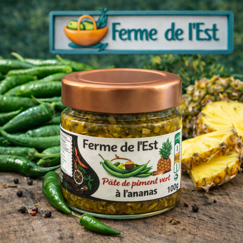 PATE DE PIMENT VERT A L'ANANAS - La Ferme de L'Est