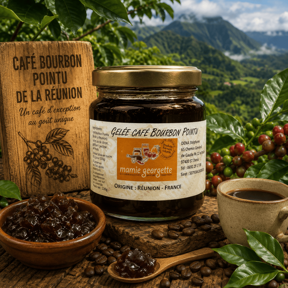 GELEE DE CAFE BOURBON POINTU - Mamie Georgette