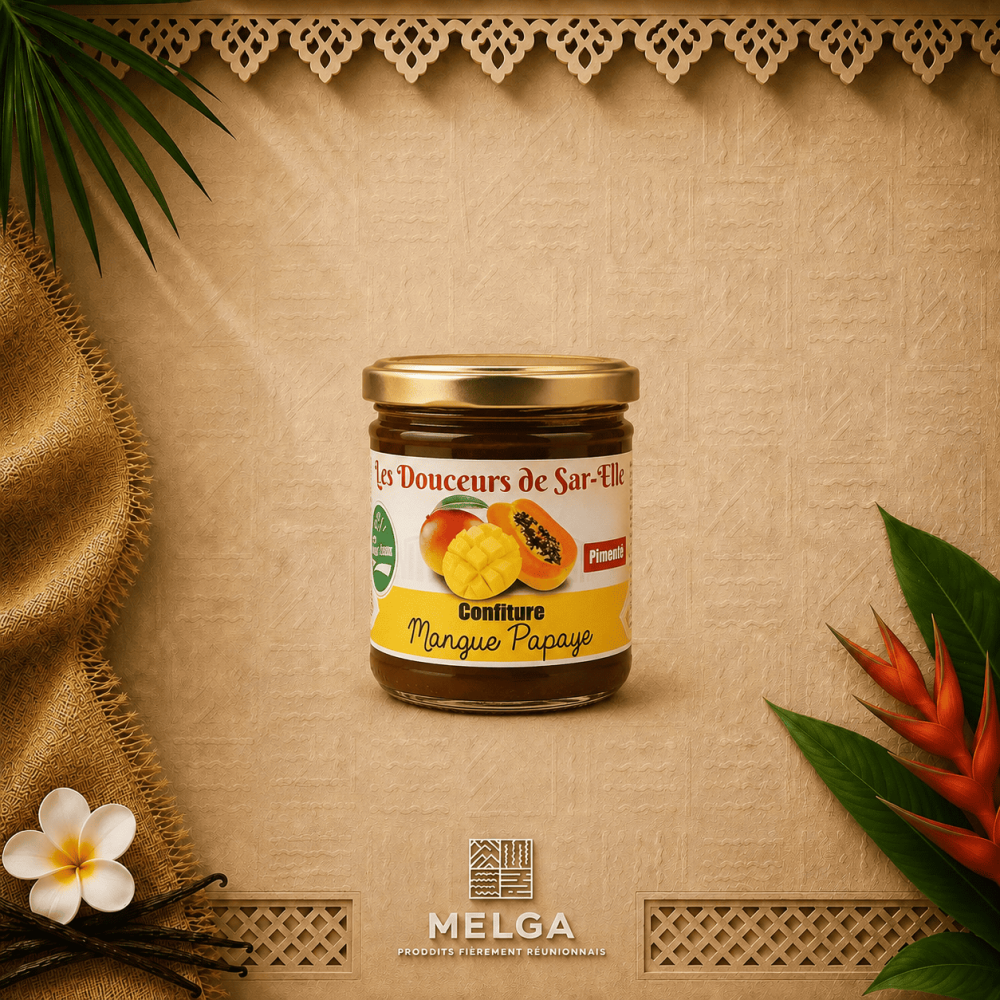 CONFITURE MANGUE PAPAYE -  Les Douceurs de Sar'Elle