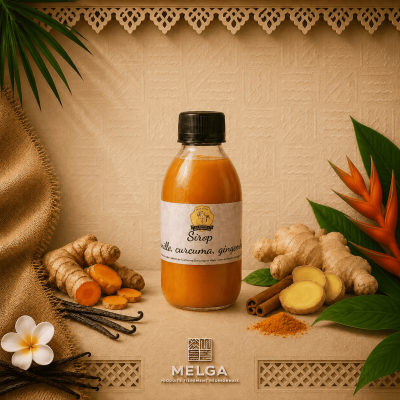 SIROP DE CURCUMA GINGEMBRE CANNELLE- La Maison du Curcuma / Mémé Rivière