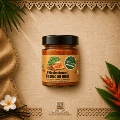 PATE DE PIMENT MIEL BASILIC - Les Douceurs de Sar'Elle